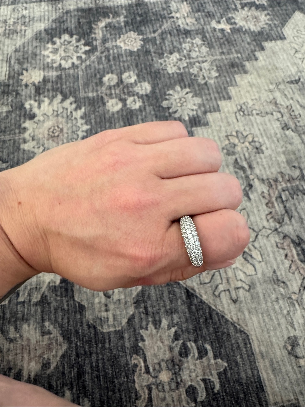 Swarovski Silver Pavé Dome Ring